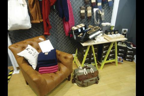 The pop-up has a make-do-and-mend interior